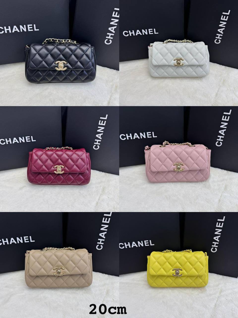 Chanel ss20 ғʟᴀᴘ
ɢᴏʟᴅ ʜᴀʀᴅᴡᴀʀᴇ 
ᴡɪᴛʜʙᴏx
🎁🎁🎁
ϙᴜᴀʟɪᴛʏ:ʟᴀᴍʙsᴋɪɴ
95 dhs🇦🇪
Zain56
♥️♥️♥️