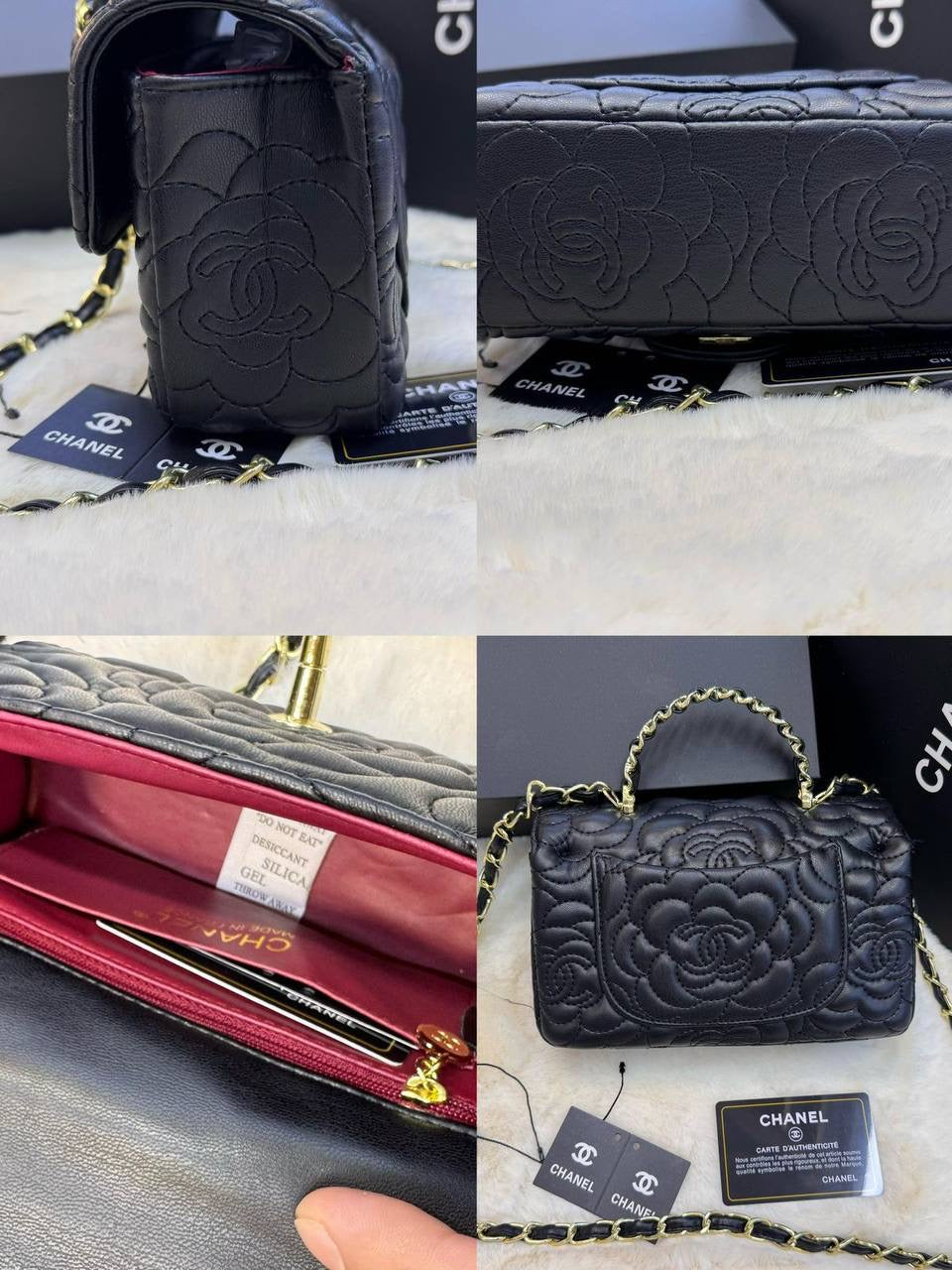Chanel ᴛᴏᴘ ʜᴀɴᴅʟᴇ/ chain
ᴇᴍʙʀᴏɪᴅᴇᴅ ғᴏʟʟᴏᴡᴇʀ 
ɢᴏʟᴅ ʜᴀʀᴅᴡᴀʀᴇ 
ᴡɪᴛʜʙᴏx
🎁🎁🎁
ᴄᴀᴠɪᴀʀ 
sɪᴢᴇ:20ᴄᴍ
105 dhs🇦🇪
Zain56
♥️♥️♥️