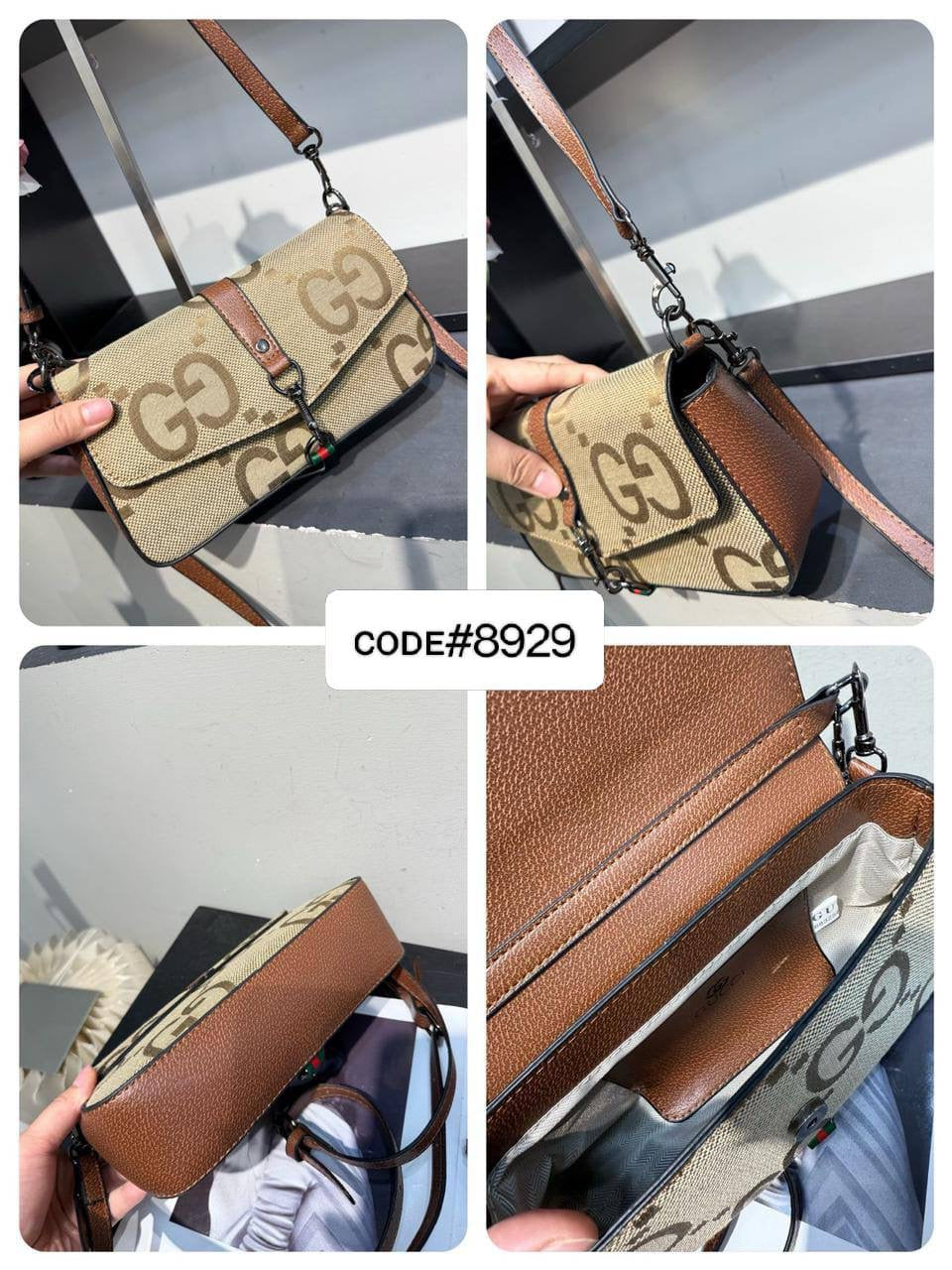 Gucci ᴇɴᴠᴇʟᴏᴘᴇ
sʜᴏᴜʟᴅᴇʀ ʙᴀɢ
ᴡɪᴛʜ ʟᴏɴɢ ʙᴇʟᴛ sᴛʀᴀᴘ
ᴍᴏɴᴏɢʀᴀᴍ ʟᴇᴀᴛʜᴇʀ
sɪᴢᴇ : 24 cm
65 dhs🇦🇪
Zain31
♥️♥️♥️