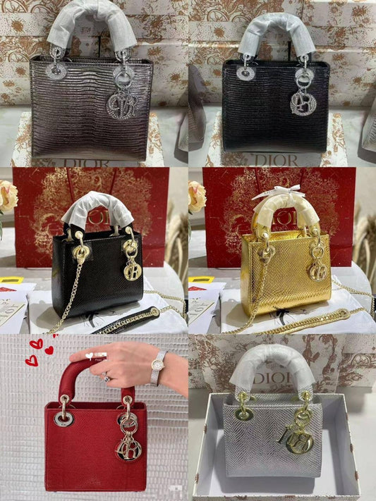 Lady Dior rare materials
Size : 18 * 14 * 7 cm
120 dhs🇦🇪
with box 
🎁🎁🎁
Zain115
♥️♥️♥️