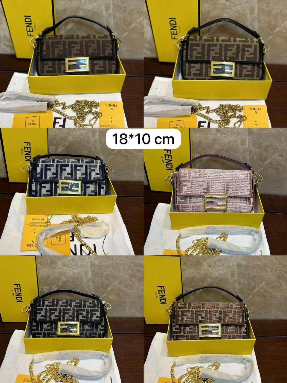 Fendi Small baguette
Size : 18 * 10 cm
95 dhs🇦🇪
with box🎁
Zain115
♥️♥️♥️