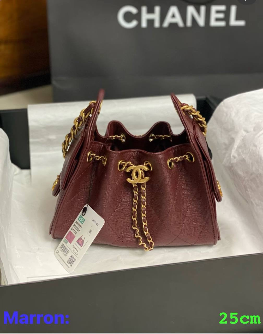 Chanel 25 ʜᴏʙᴏ ʙᴀɢ 
ɢᴏʟᴅ ʜᴀʀᴅᴡᴀʀᴇ 
ɴᴏ 🎁 
ᴄᴀᴠɪᴀʀ 
sɪᴢᴇ:25ᴄᴍ
115 dhs🇦🇪
Zain56
♥️♥️♥️