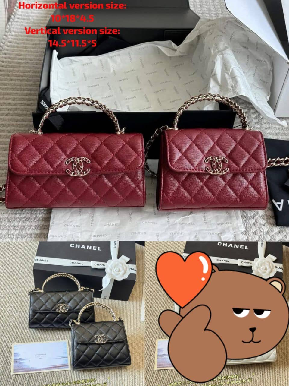 Chanel
105 dhs🇦🇪
Comes with Chanel exclusive box and card🎁
Especially good quality
Zain07
♥️♥️♥️