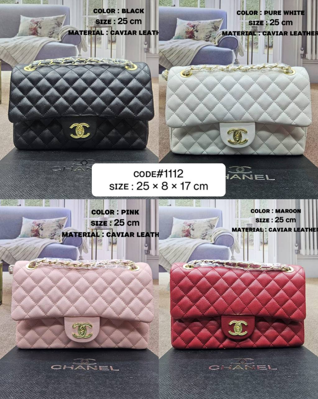 CHANEL ᴄʟᴀssɪᴄ
DOUBLE FLAP
sɪᴢᴇ : 25 cm
*CAVIAR MATERIAL*
90 dhs❤️
*LAMBSKIN MATERIAL*
90 dhs❤️
*GLOSSY MATERIAL*
95 dhs❤️
Zain31
♥️♥️♥️