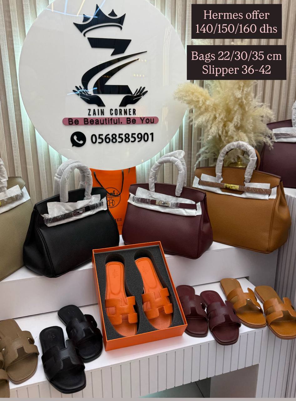 Hermes offer
Hermes oran Slippers
Size 36-37-38-39-40-41
Bags
Hermes Brikin Bag
Size 22 CM + Slipper 140 dhs🇦🇪
Size 30 CM + Slipper 150 dhs🇦🇪
Size 35 CM + Slipper 160 dhs🇦🇪
اطلبوه من الوتس المثبت في الأعلى👆🏻👆🏻
تواصلو معنا 👈🏻 Zain
For