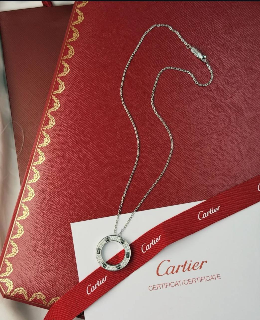 Cartier ♥️
CARTIER LOVE NECKLACE FULL STONES 💎💎
Gold , Silver & Rosegold
🆕🎉🥳🎊🆕
↗️ *# Super Master Quality ®️*
*105 dhs🪙🌨️* with *Normal* Box
*150 dhs🪙🌨️* with *Orignal* Box
Zain106
♥️♥️♥️