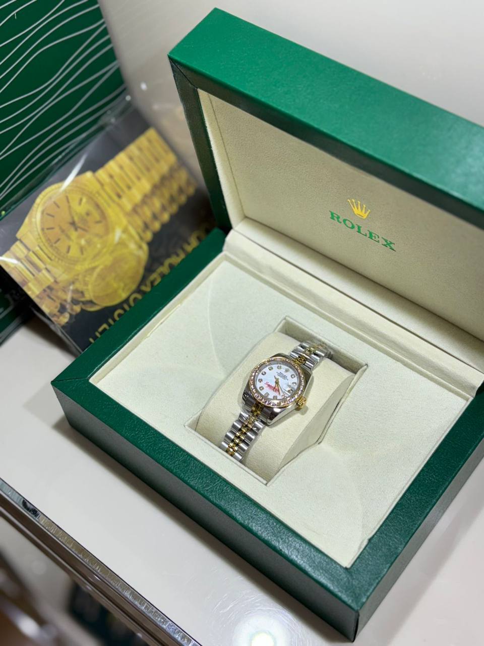 Rolex
Women ... ……28mmAutomatic---🌹🌹🌹
310 dhs✅
Zain108
♥️♥️♥️