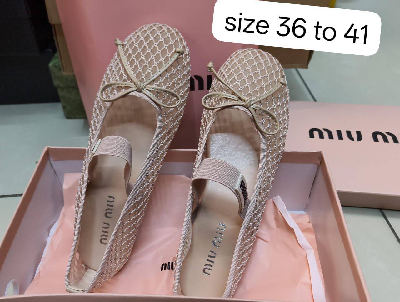 Miu Miu
Size 36 to 41
110 dhs✅
Zain103
♥️♥️♥️