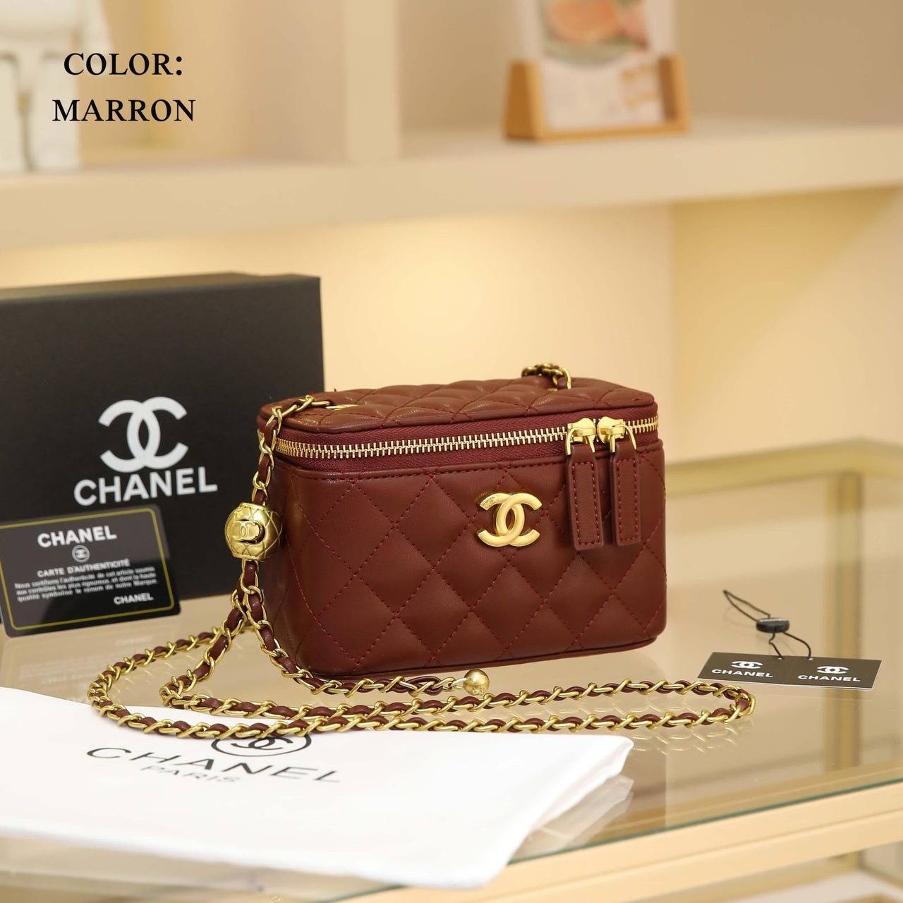 Chanel Pᴇᴀʀʟ ᴄʀᴜsʜ
ᴠᴀɴɪᴛʏ ᴄᴀsᴇ
ᴡɪᴛʜ ɢᴏʟᴅ ᴄʜᴀɪɴ
ᴡɪᴛʜʙᴏx
ʟᴀᴍʙsᴋɪɴ ᴍᴀᴛᴇʀɪᴀʟ
100 dhs✅
Zain56
♥️♥️♥️