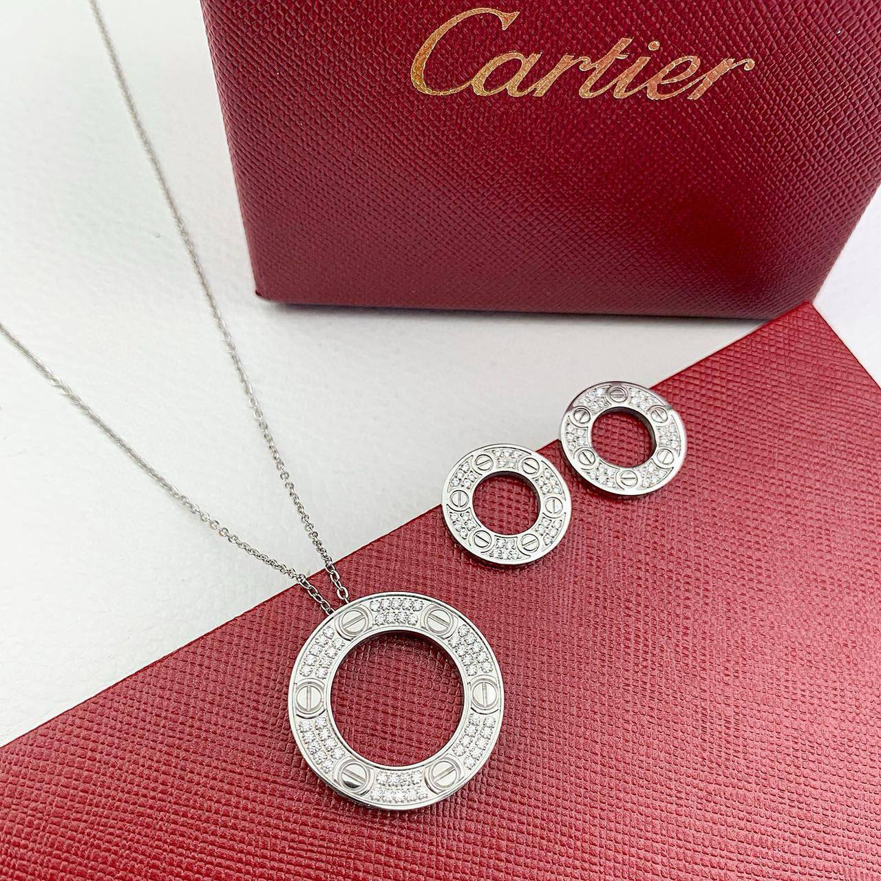 CARTIER SET
MASTER
NECKLACE EARRINGS
✨💫
100 DHS
WITH BOX AND PAPER BAG🎁🛍️
zain89
♥️♥️♥️