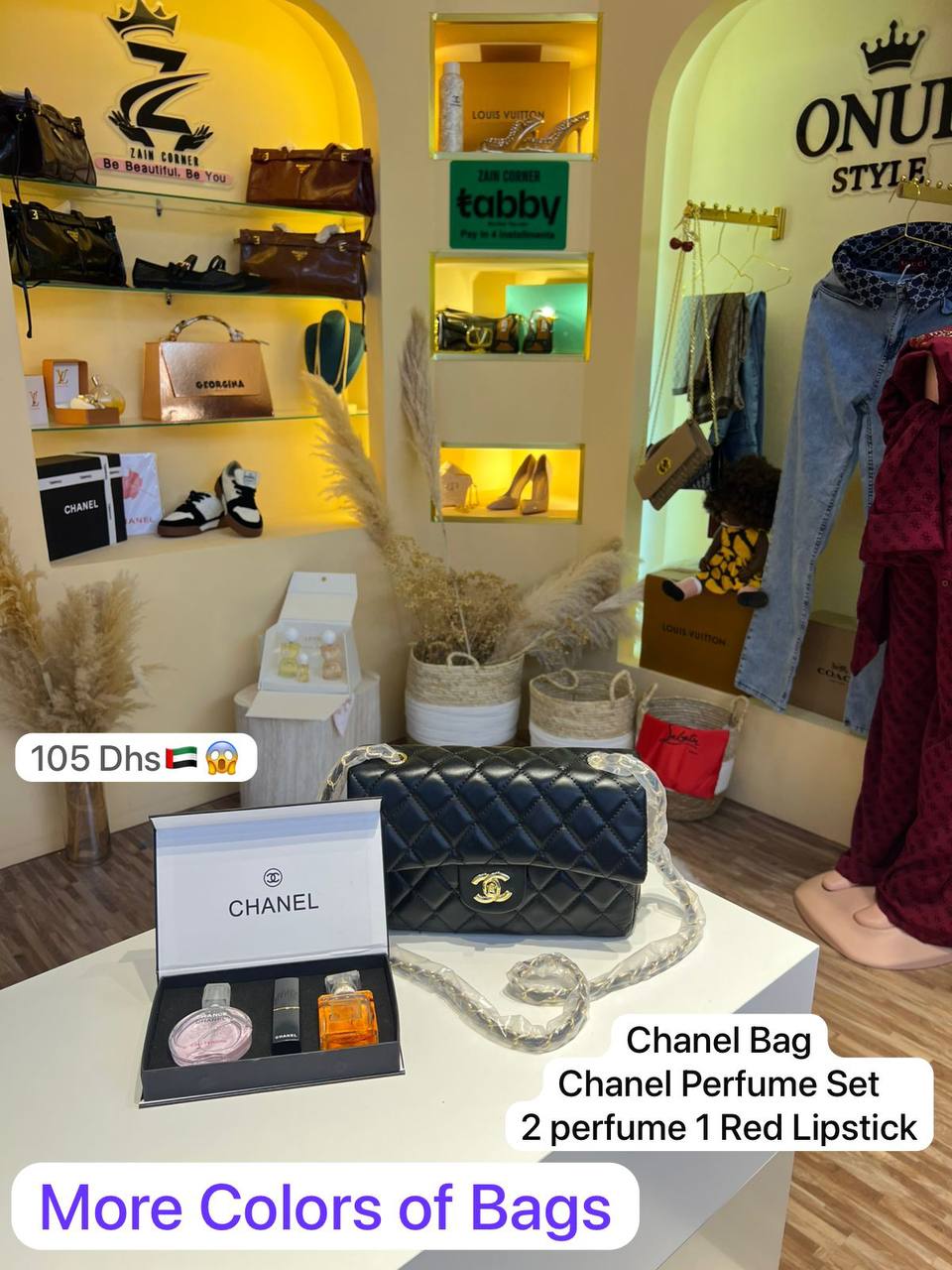 Chanel Set
Perfume Box
Bag
More Colors of Bag
105 dhs✅
ZainStore
♥️♥️♥️