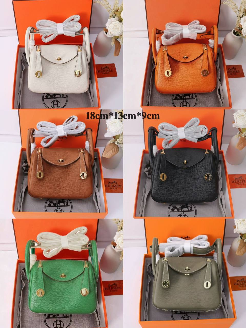 HERMES LINDY 
COPY ONE  
NEW CAME 
WITH BOX 
🎁🎁🎁
220 dhs🪙
 (leather)……
SIZE: MINI 18 cm
Zain39
♥️♥️♥️