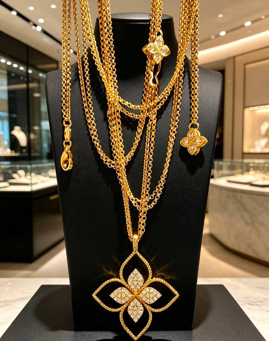 ROBERTO COIN ❤️‍🔥
Necklace 😍
Earring 🔥
Master quality ✨
With normal boxes 📦 
115 dhs🇦🇪🇦🇪

With master box 🗃️ 
215 dhs🇦🇪🇦🇪

Zain216
♥️♥️♥️