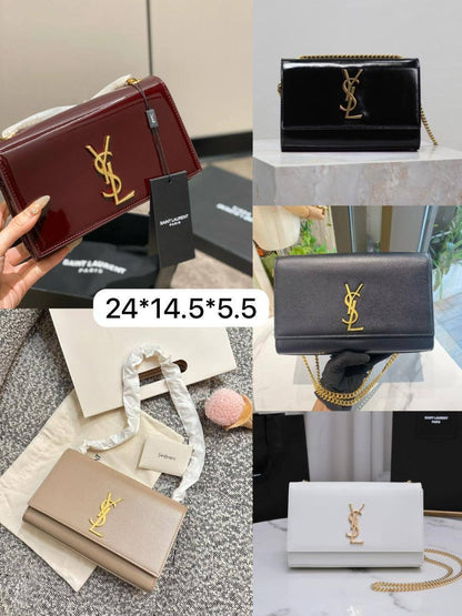 Ysl Kate
Size : 24 * 14.5 * 5.5  cm
95 dhs🇦🇪

with box 🎁

Zain115
♥️♥️♥️