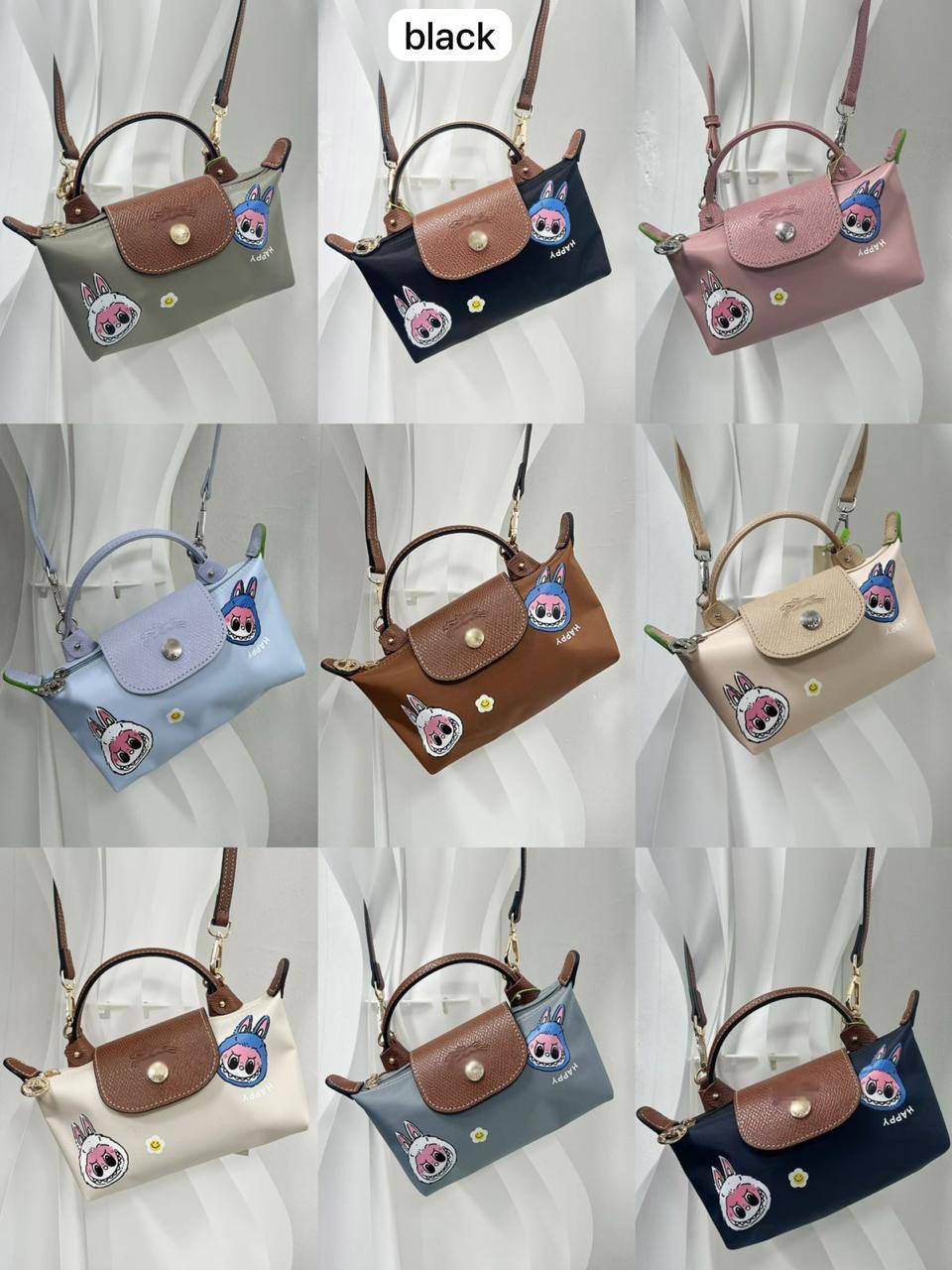 Labubu＋LongChamp 
Size：20 * 10 * 5 cm
55 dhs🇦🇪

Zain115
♥️♥️♥️