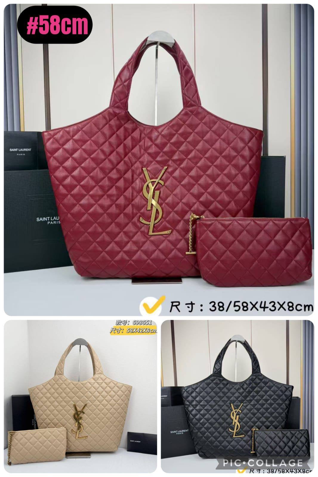 YSL 
ICARE in leather material 3 available premium quality 
300 dhs🇦🇪

#58cm

Zain228
♥️♥️♥️