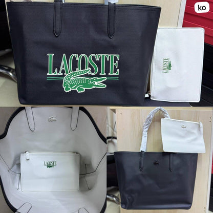 🌟 LACOSTE 🐊 New 2 in 1
Double-sided usable bag
Size: 47 * 29 cm
95 dhs🪙

Zain115
♥️♥️♥️
