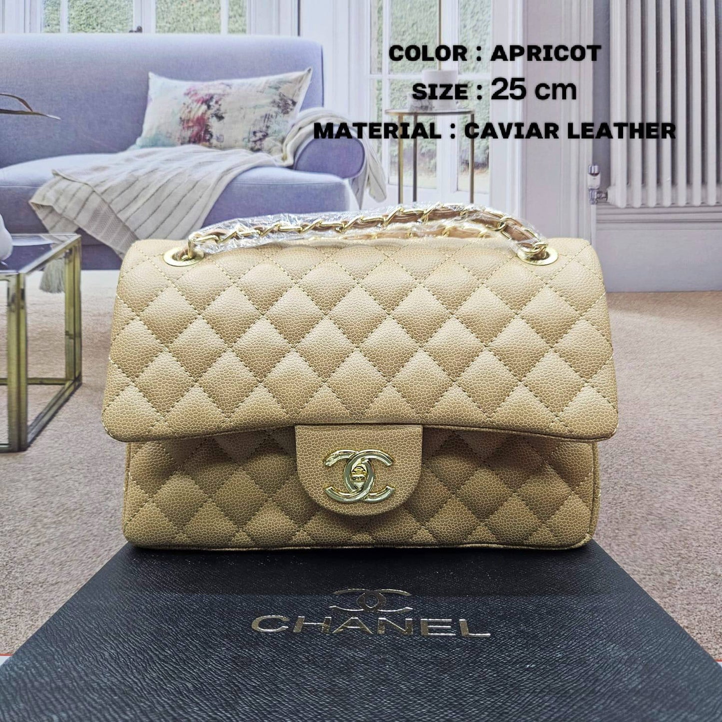 Chanel ᴄʟᴀssɪᴄ
ᴅᴏᴜʙʟᴇ ғʟᴀᴘ 
ᴄᴀᴠɪᴀʀ,ʟᴀᴍʙsᴋɪɴ,ɢʟᴏssʏ
 ʟᴇᴀᴛʜᴇʀ ᴍᴀᴛᴇʀɪᴀʟ
sɪᴢᴇ : 25 cm
ᴡɪᴛʜ BOX
🎁🎁🎁

95 dhs🇦🇪

Zain31
♥️♥️♥️
