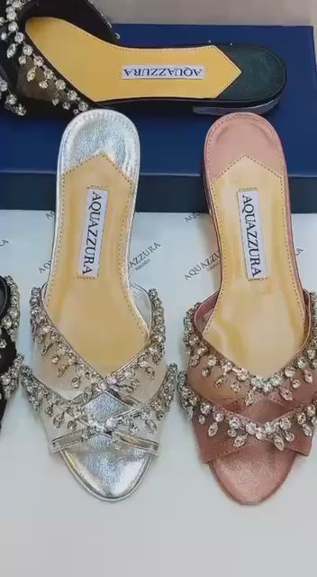AQUAZZURA  
SIZE 36-41 AVAILABLE 
150 dhs🪙🌨️
          GOOD QUALITY 😍

Zain88
♥️♥️♥️