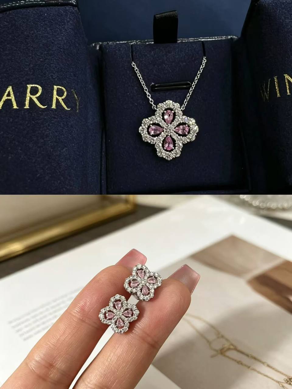 Harry Winston set 🍂
Necklace 
Earrings 
Master quality 🎀

*90* AED normal box 📦

Zain48
♥️♥️♥️