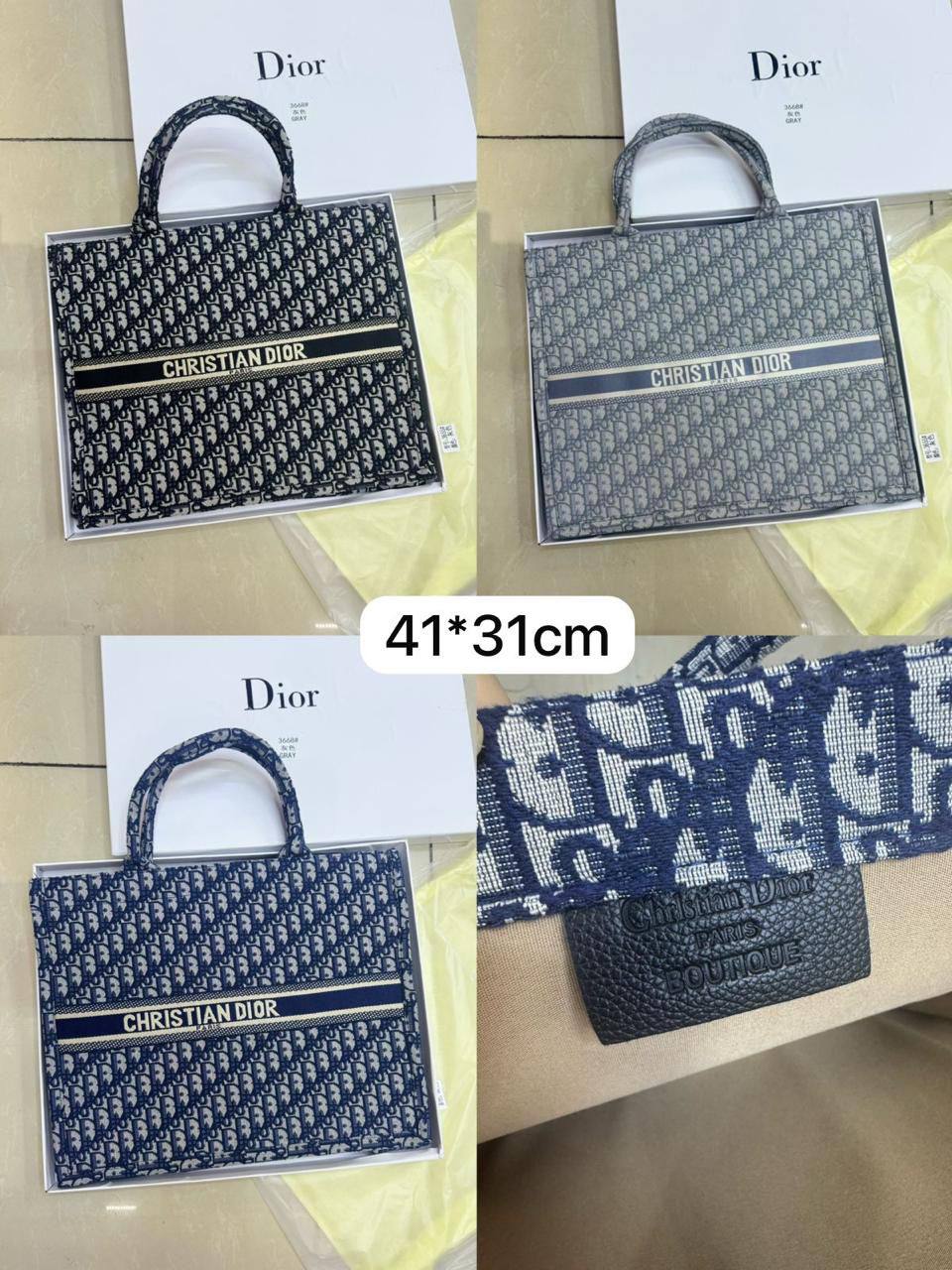 💎Christian Dior 
High quality +🎁
Big Size: 41 * 31 cm
75 dhs✅
with box 🎁

Zain115
♥️♥️♥️
