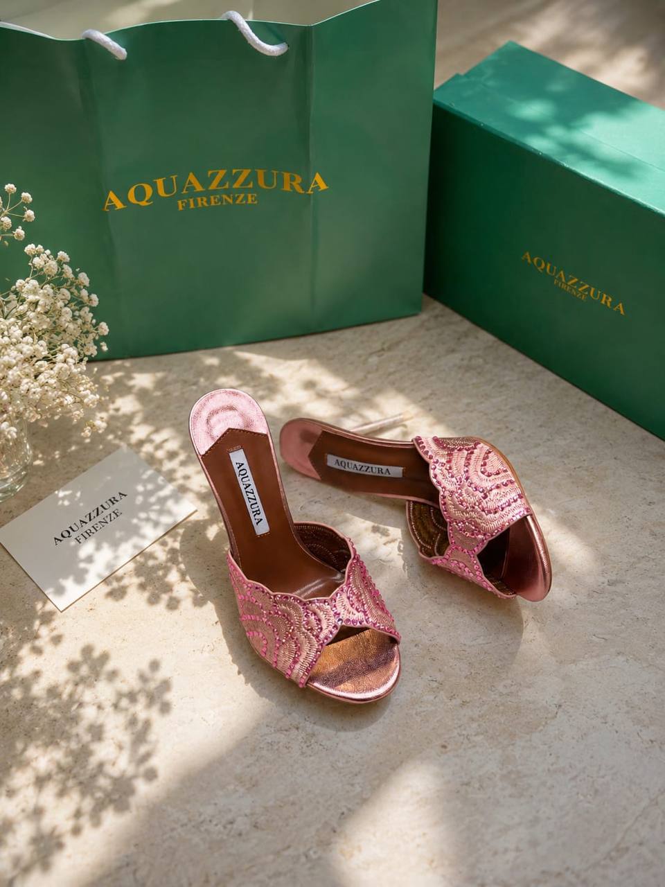 Aquazzura
Size:36 to 41 
130 dhs💛

Zain241
♥️♥️♥️