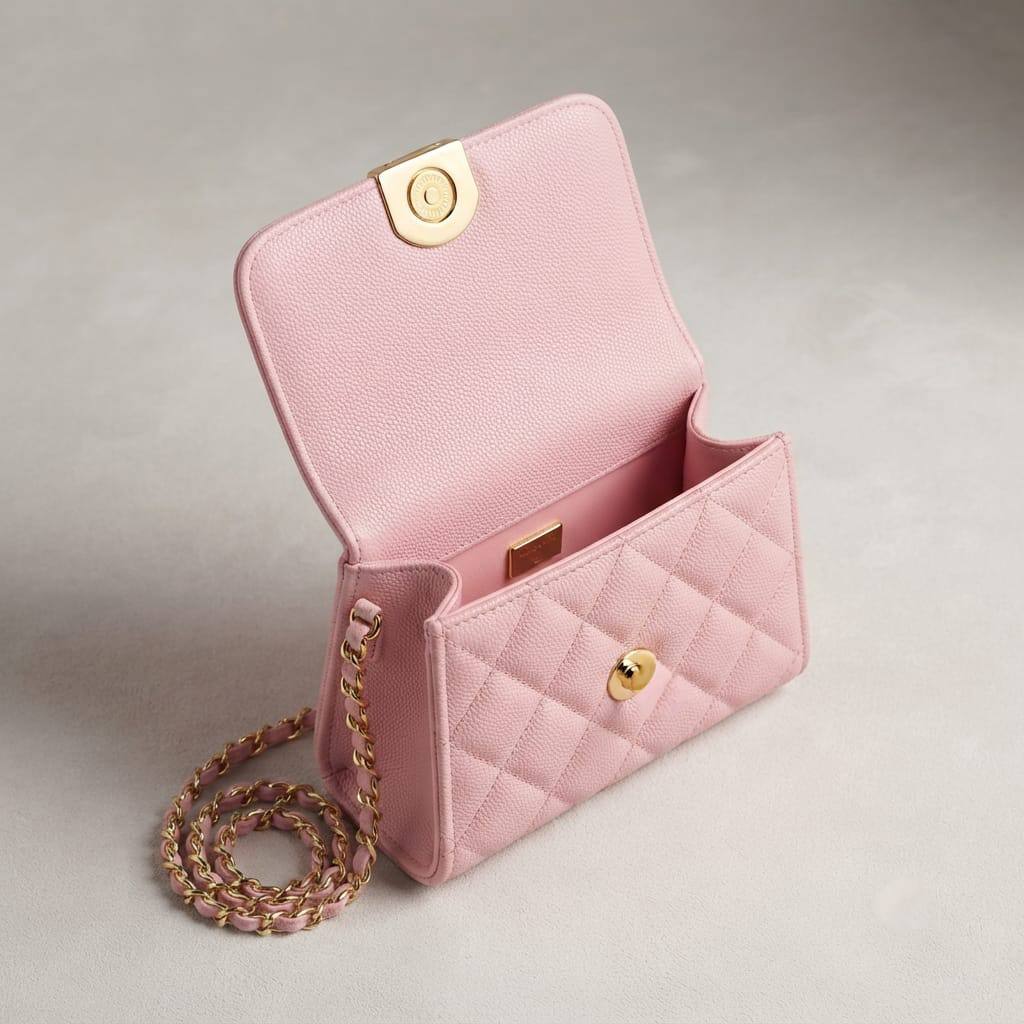 Chanel ᴍɪɴɪ ᴛᴏᴘ ʜᴀɴᴅʟᴇ
ғʟᴀᴘ ᴄʀᴏssʙᴏᴅʏ ʙᴀɢ
ɢᴏʟᴅ ᴄʜᴀɪɴ ʜᴀʀᴅᴡᴀʀᴇ
sɪᴢᴇ: 15 cm
ᴡɪᴛʜ  BOX

95 dhs💛

Zain31
♥️♥️♥️
