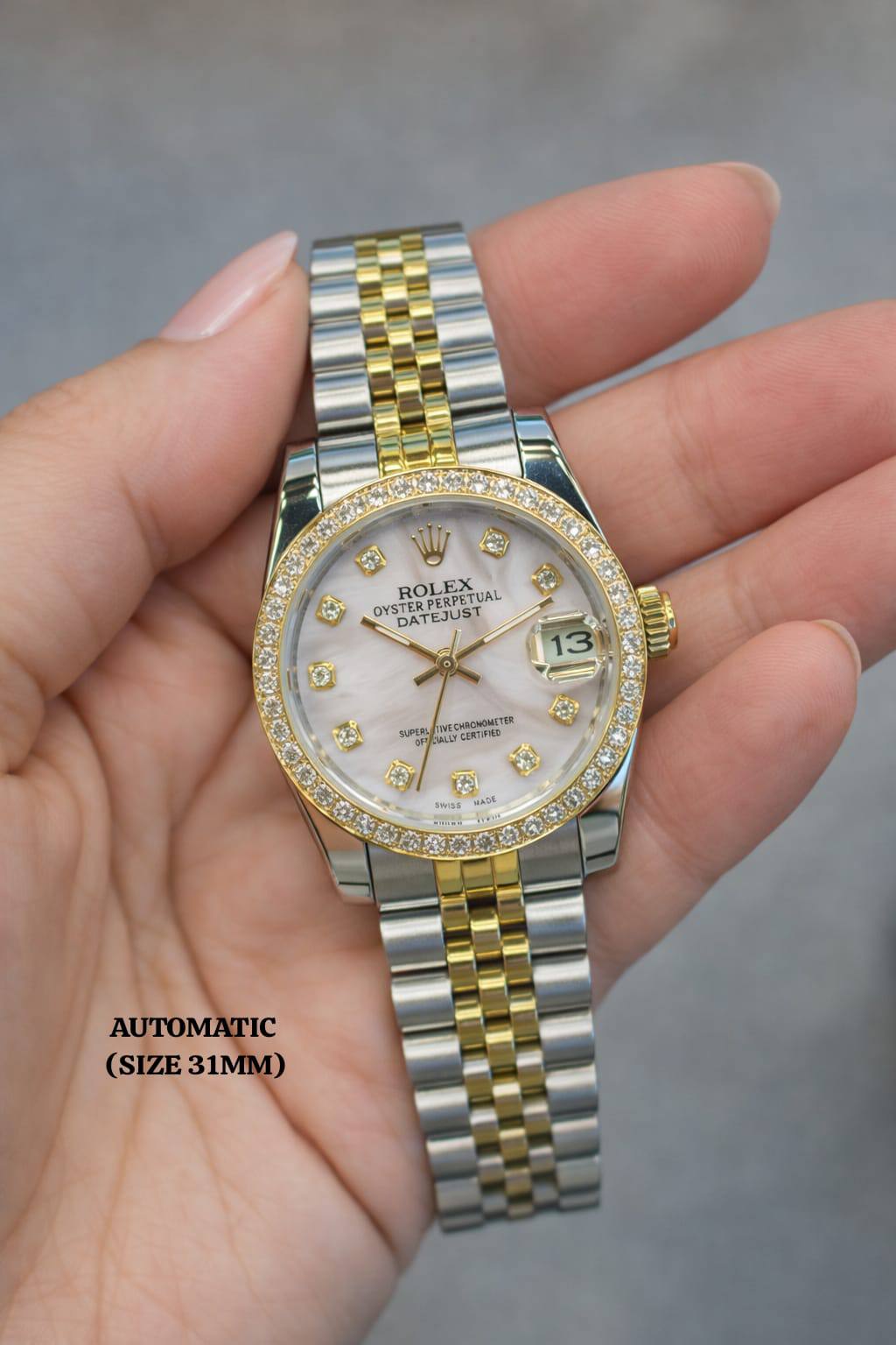 Rolex watch for ladies good quality automatic 
230 dhs❣️
size 31mm

Zain59
♥️♥️♥️