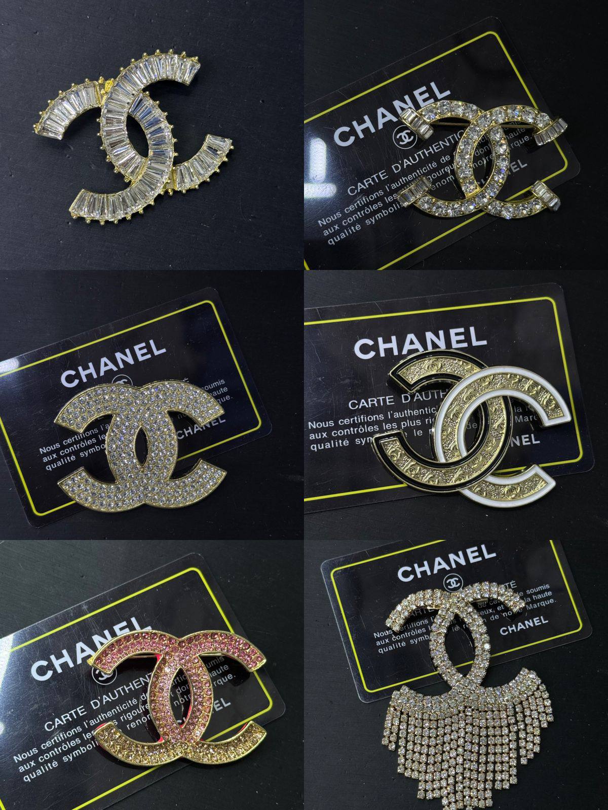 BROOCH Jewelry 🔥*
Non tarnish 💯
good quality 💯
With black boxes 🗃️ 
20 dhs❣️
With normal boxes 📦 
And paper bag🛍️
30 dhs❣️

Zain216
♥️♥️♥️