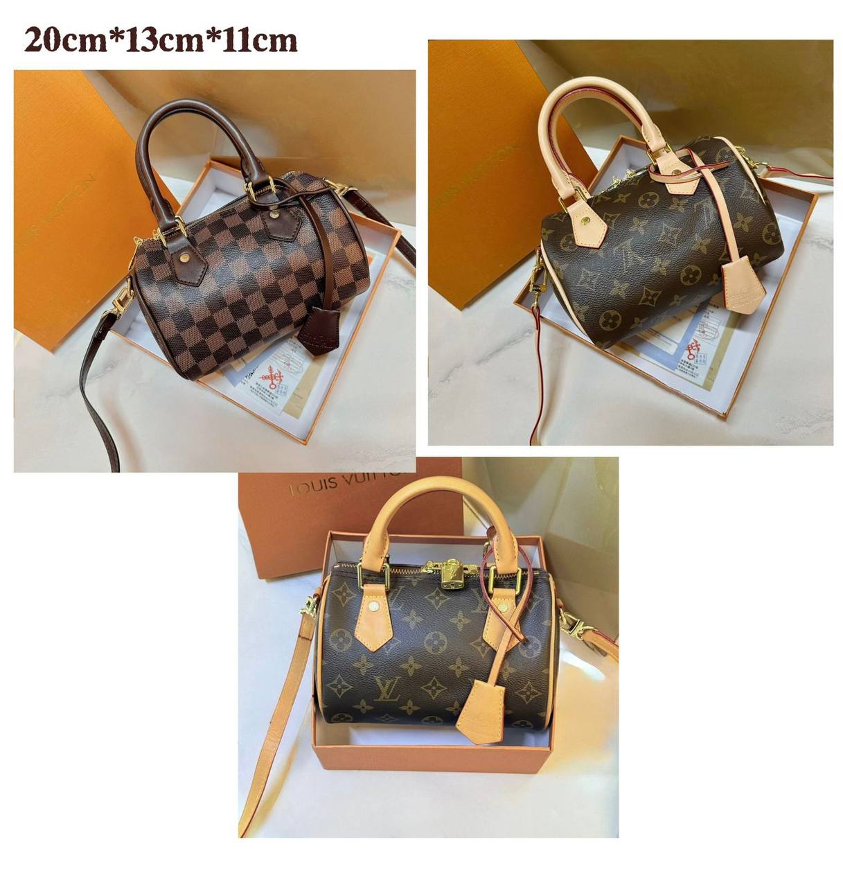 LV SPEEDY SMALL SIZE 
GOOD QUALITY 

WITH BOX 
🎁🎁🎁

85 dhs👑
20cm

Zain39
♥️♥️♥️