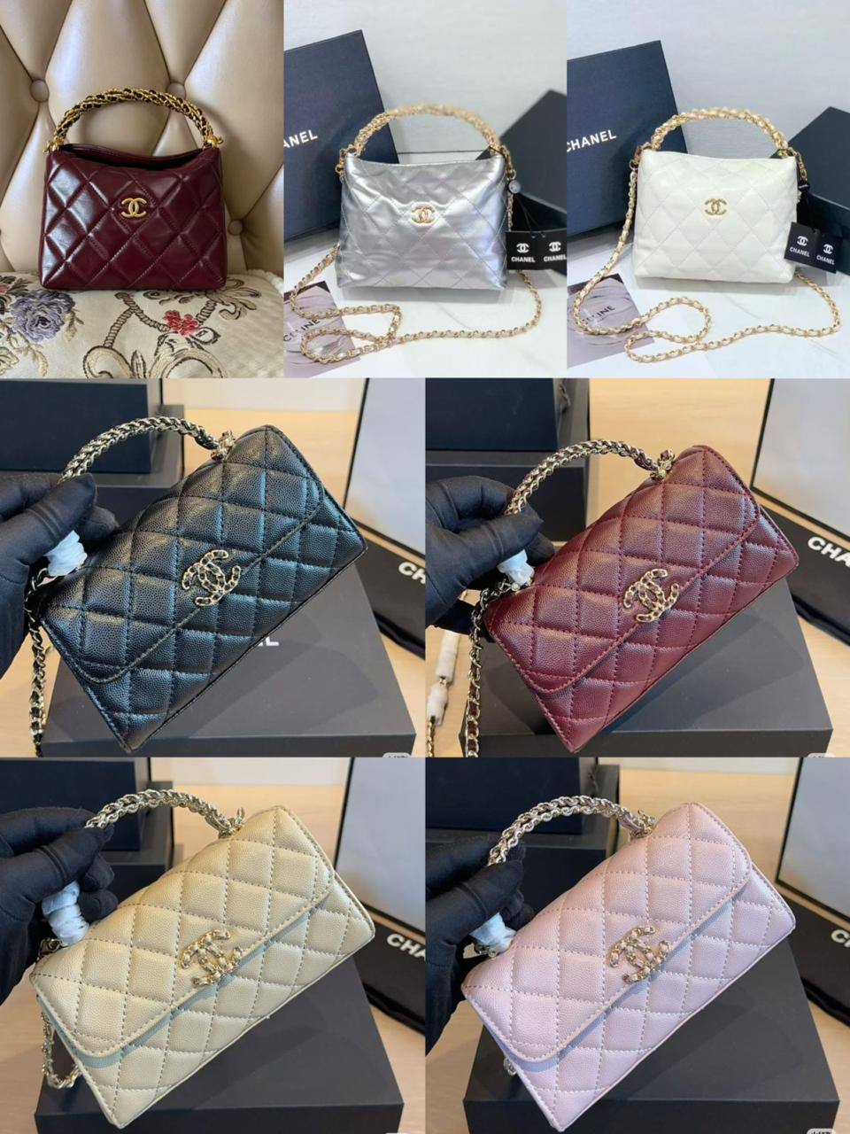 💗 Chanel Kelly / 24B
1️⃣ First quality +🎁  
Size : 19.5 ~ 18 * 15 cm
90 dhs✅
with box 🎁

Zain115
♥️♥️♥️