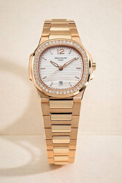 Patek Philippe 
watch for ladies good quality 
260 dhs✅
❤️ (size 31mm)

Zain59
♥️♥️♥️