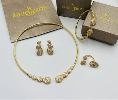 Boucheron
Master Quality
Necklace, Earrings, Bracelet & F. Ring
350 dhs🇦🇪
 with Good Box 🎁

Zain210
♥️♥️♥️
