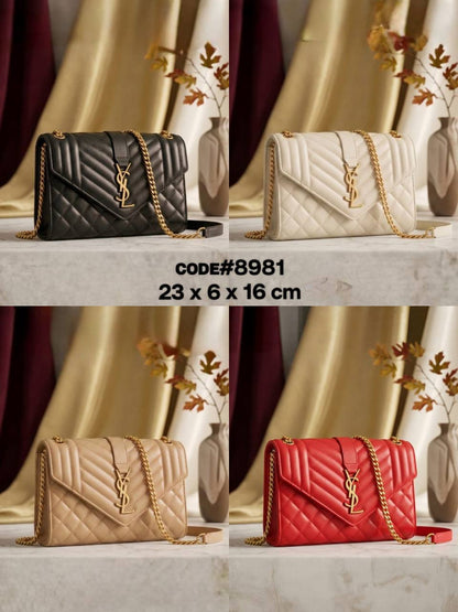 YSL - Yves Saint Laurent
ᴇɴᴠᴇʟᴏᴘᴇ sʟɪɴɢ ʙᴀɢ
ǫᴜɪʟᴛᴇᴅ ʙʟᴀᴄᴋ ʟᴇᴀᴛʜᴇʀ
ɢᴏʟᴅ - ᴛᴏɴᴇᴅ ʜᴀʀᴅᴡᴀʀᴇ
sɪᴢᴇ :23 cm
ᴡɪᴛʜ BOX
🎁🎁🎁

75 dhs✅

Zain31
♥️♥️♥️