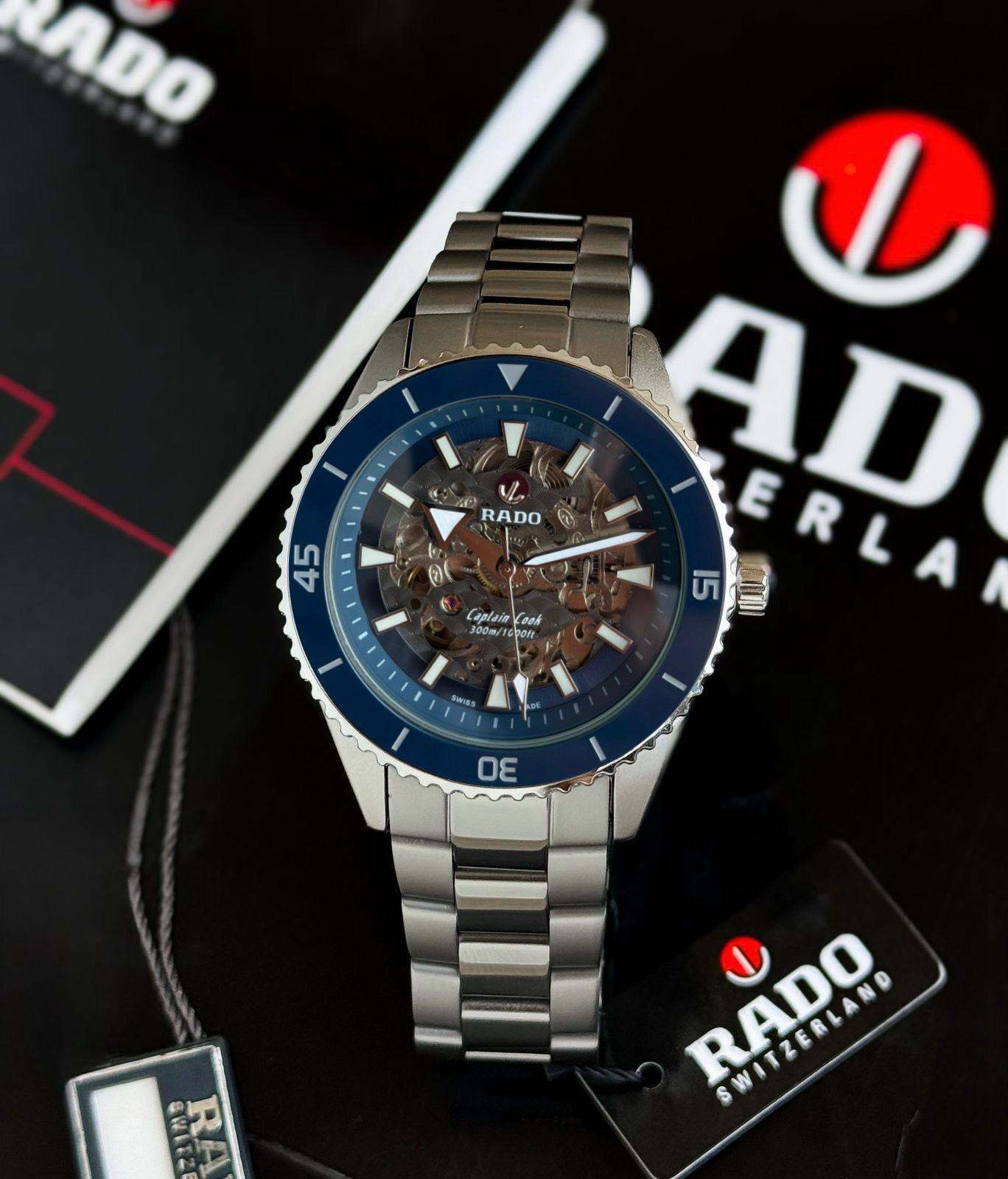 Rado Captain Cook Skeleton 
watch for men good quality automatic 
280 dhs❣️

Zain59
♥️♥️♥️