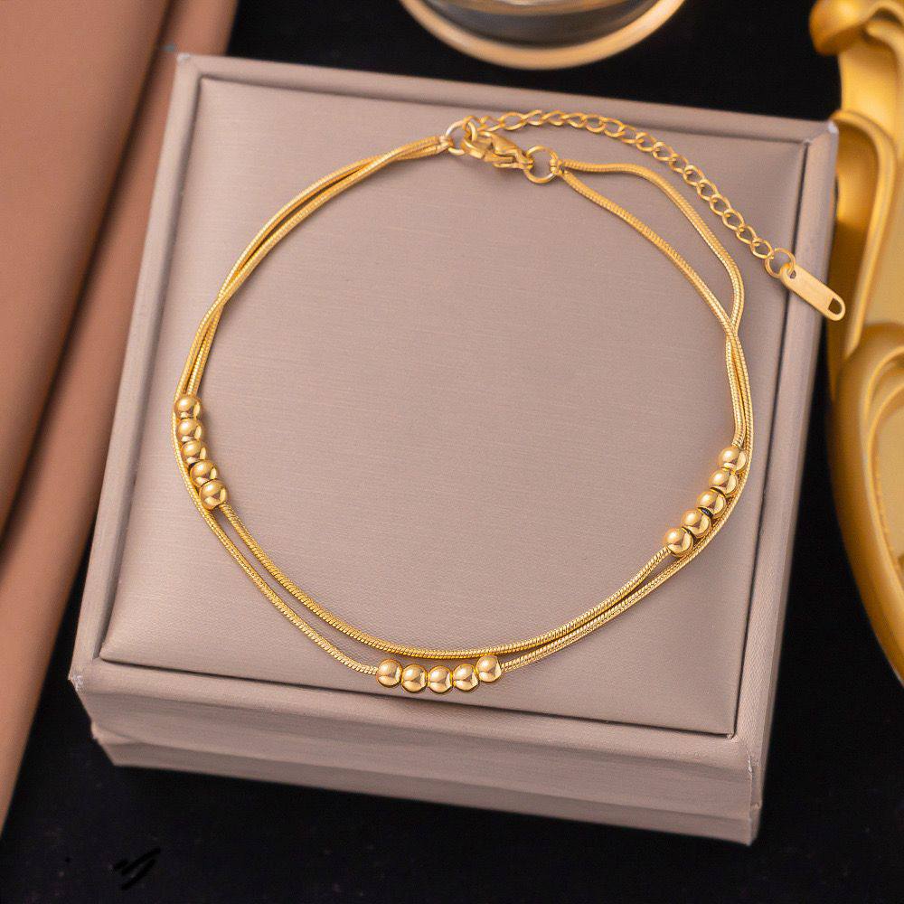 New arrival anklets stainless steel with 18k gold plated. 
Non tarnish 
20 dhs🪙💚

Zain243
♥️♥️♥️