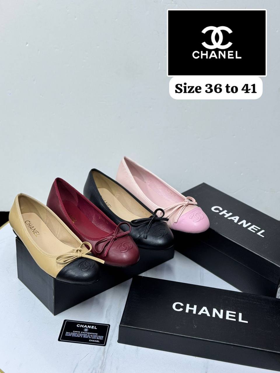 CHANEL

SIZE 36-41
105 dhs💓

Zain21
♥️♥️♥️
