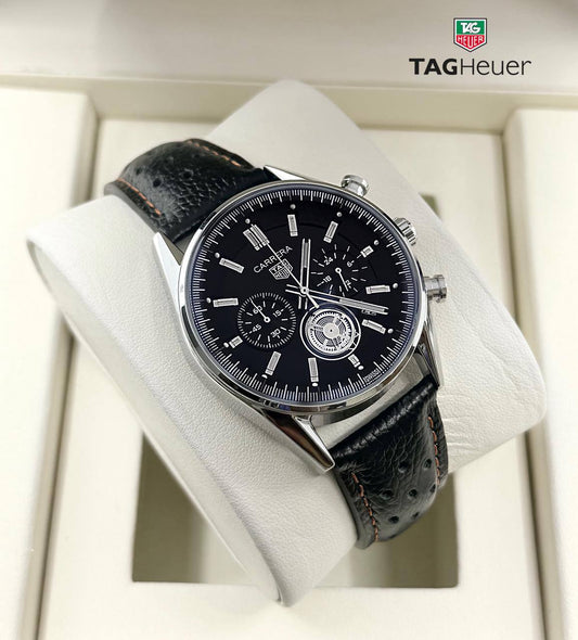 Tag heaur Men
*Chronograph working*
120 dhs❣️
*Battery*

Zain29
♥️♥️♥️