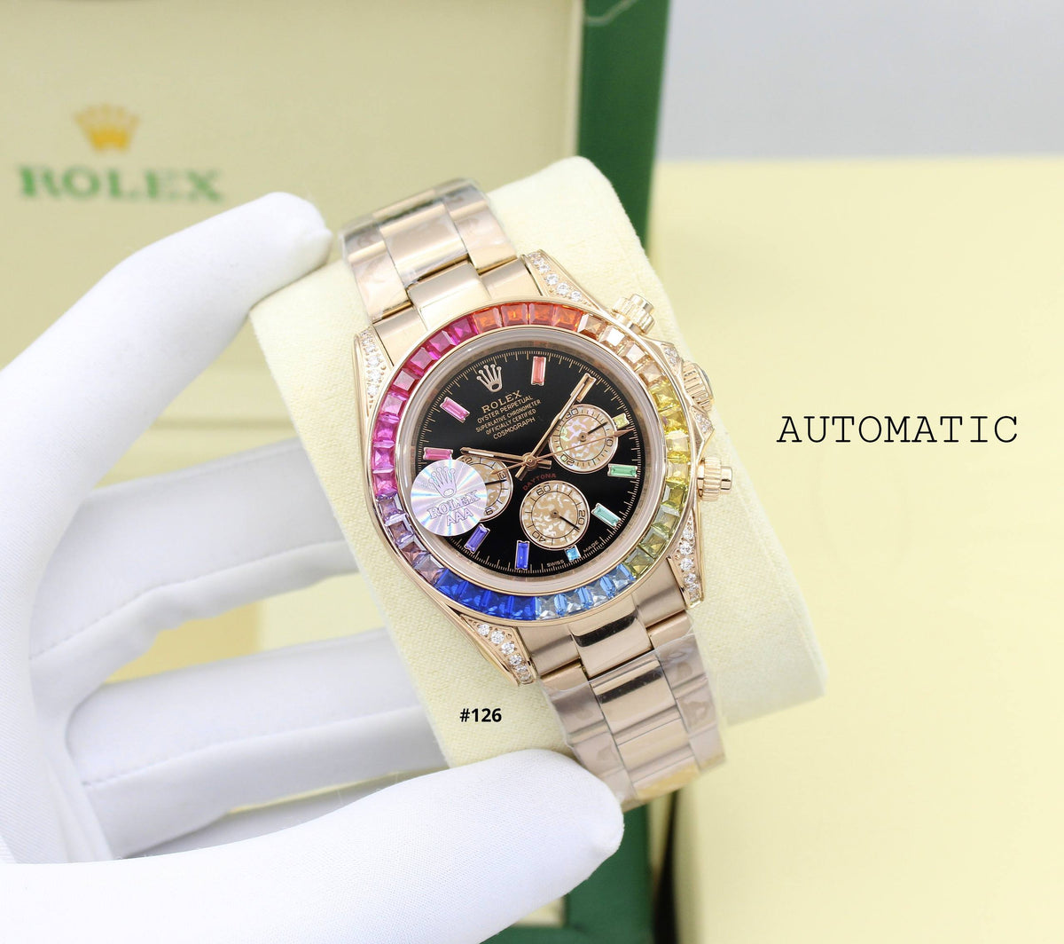ROLEX RAINBOW MEN AUTOMATIC 
41MM
350 dhs🇦🇪🇦🇪

Zain58
♥️♥️♥️