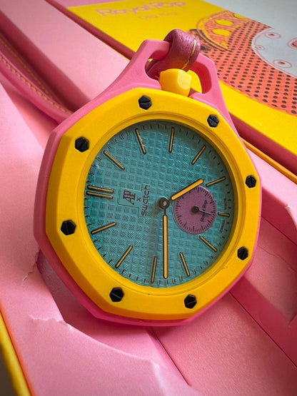 AUDEMARA PIGUET* 
SWATCH
ROYAL POP
*MASTER QUALITY*
350 dhs💓

Zain281
♥️♥️♥️