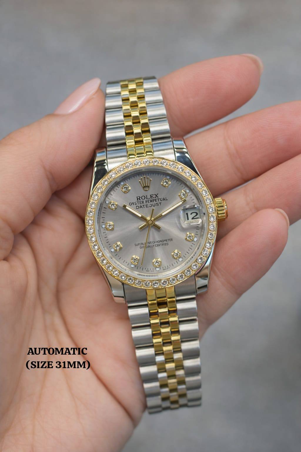 Rolex watch for ladies good quality automatic 
230 dhs❣️
size 31mm

Zain59
♥️♥️♥️