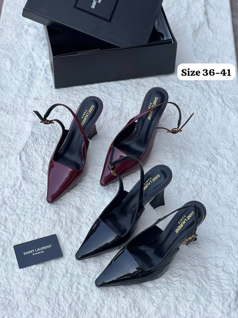 YSL
𝟗𝐂𝐌
𝐇𝐢𝐠𝐡 𝐪𝐮𝐚𝐥𝐢𝐭𝐲💯 
𝐒𝐢𝐳𝐞 𝟑𝟔-𝟑𝟕-𝟑𝟖-𝟑𝟗-𝟒𝟎-𝟒𝟏 

120 dhs✅

Zain21
♥️♥️♥️
