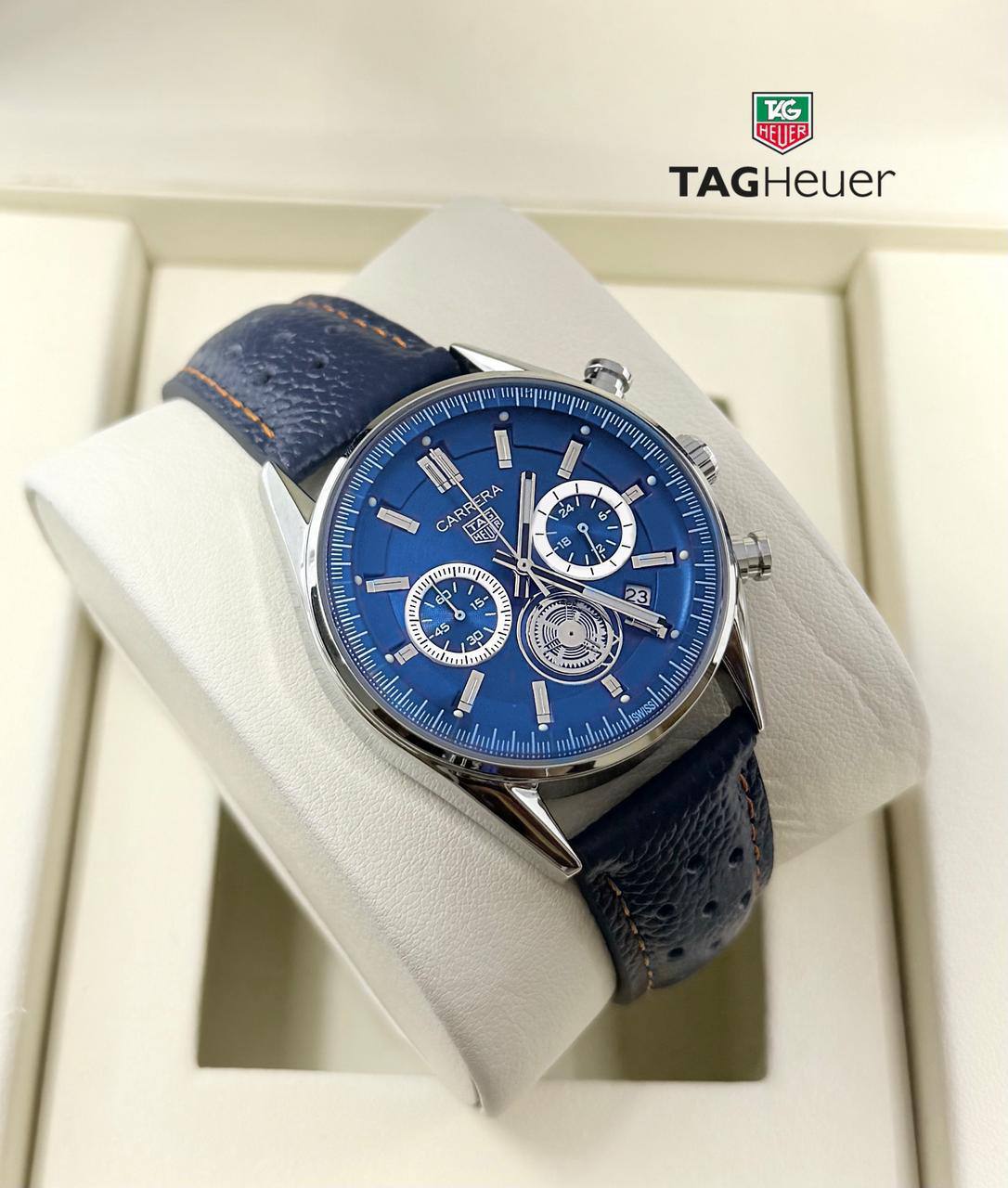 Tag heaur Men
*Chronograph working*
120 dhs✅
*Battery*

Zain29
♥️♥️♥️