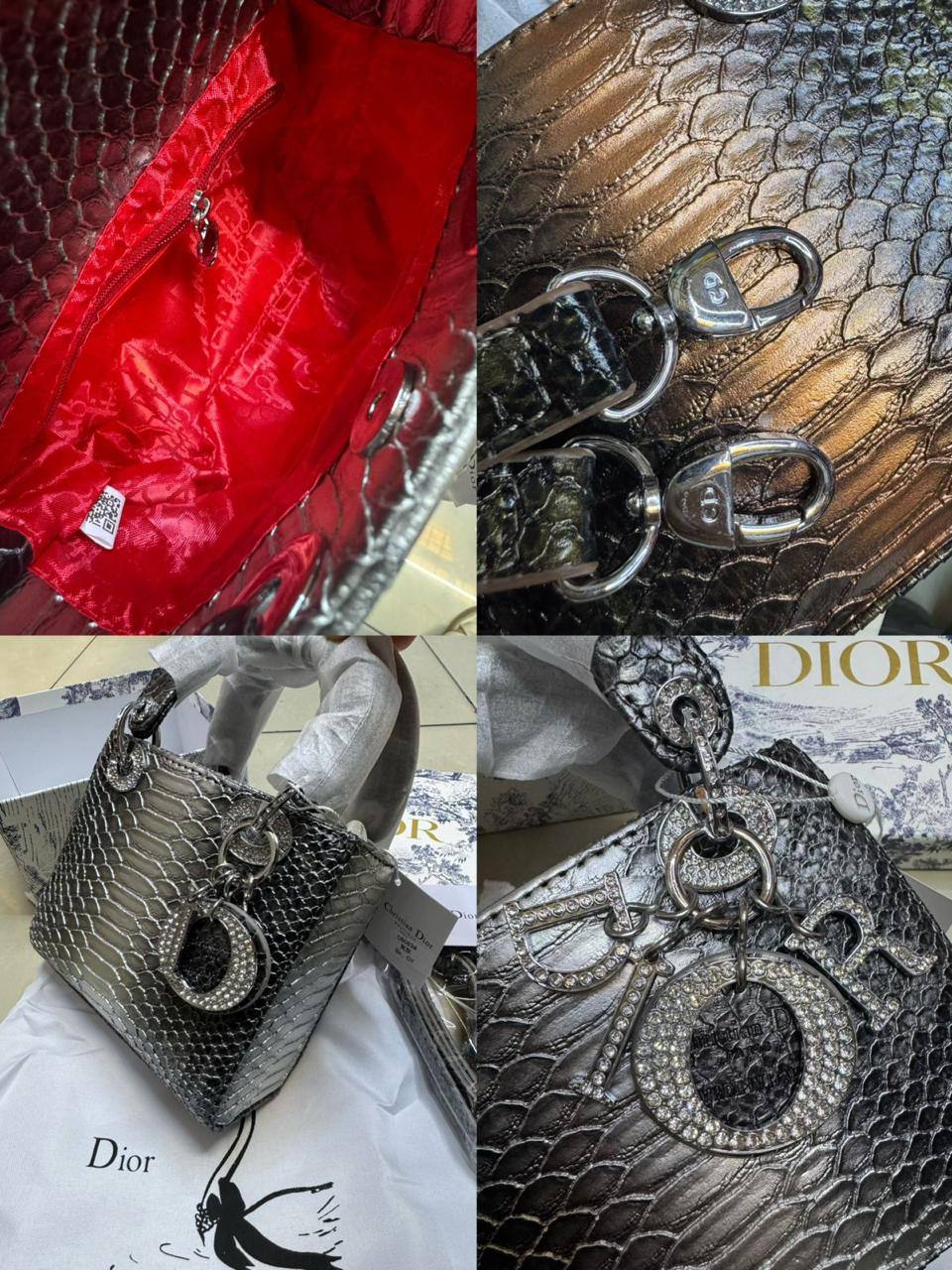 🌹  Lady Dior rare materials
1️⃣ First quality +🎁
Size : 17 * 14 * 7 cm
110 dhs✅
with box 🎁

Zain115
♥️♥️♥️