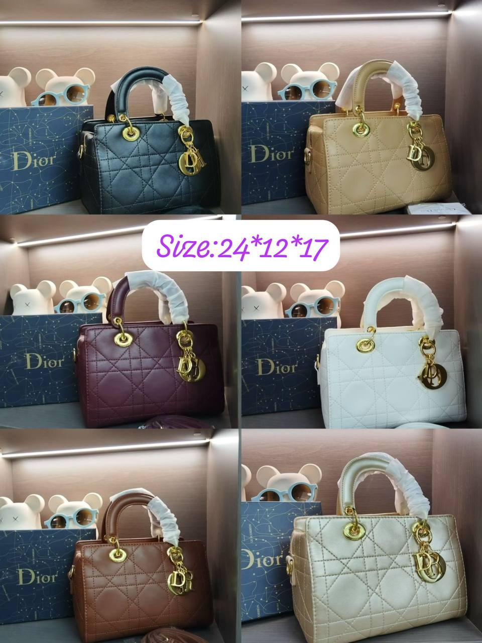 Dior
115 dhs🌺

with box
🎁🎁🎁

Size：24*12*17

Zain07
♥️♥️♥️
