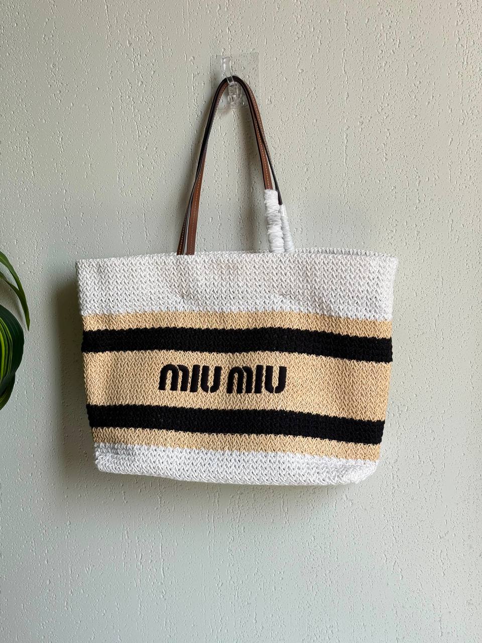 MIU MIU beach Bag🏝️✨*

*Size: 40cm*

*Super high quality*🤩👌🏼🪐
For Price 👇 WhatsApp✅
0568585901 
0507557372
0552275751 Owner Zain 👌

Zain235
♥️♥️♥️