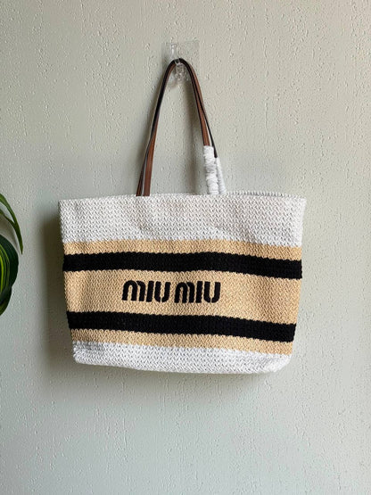 MIU MIU beach Bag🏝️✨*

*Size: 40cm*

*Super high quality*🤩👌🏼🪐
For Price 👇 WhatsApp✅
0568585901 
0507557372
0552275751 Owner Zain 👌

Zain235
♥️♥️♥️