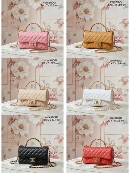 CHANEL ᴛᴏᴘ ʜᴀɴᴅʟᴇ 
ᴄᴀʟғsᴋɪɴ ʟᴇᴀᴛʜᴇʀ ᴍᴀᴛᴇʀɪᴀʟ
ᴡɪᴛʜ ᴄʜᴀɪɴ ʙᴇʟᴛ sᴛʀᴀᴘ
sɪᴢᴇ : 20 cm
ᴡɪᴛʜ BOX
🎁🎁🎁

70 dhs❣️

Zain31
♥️♥️♥️