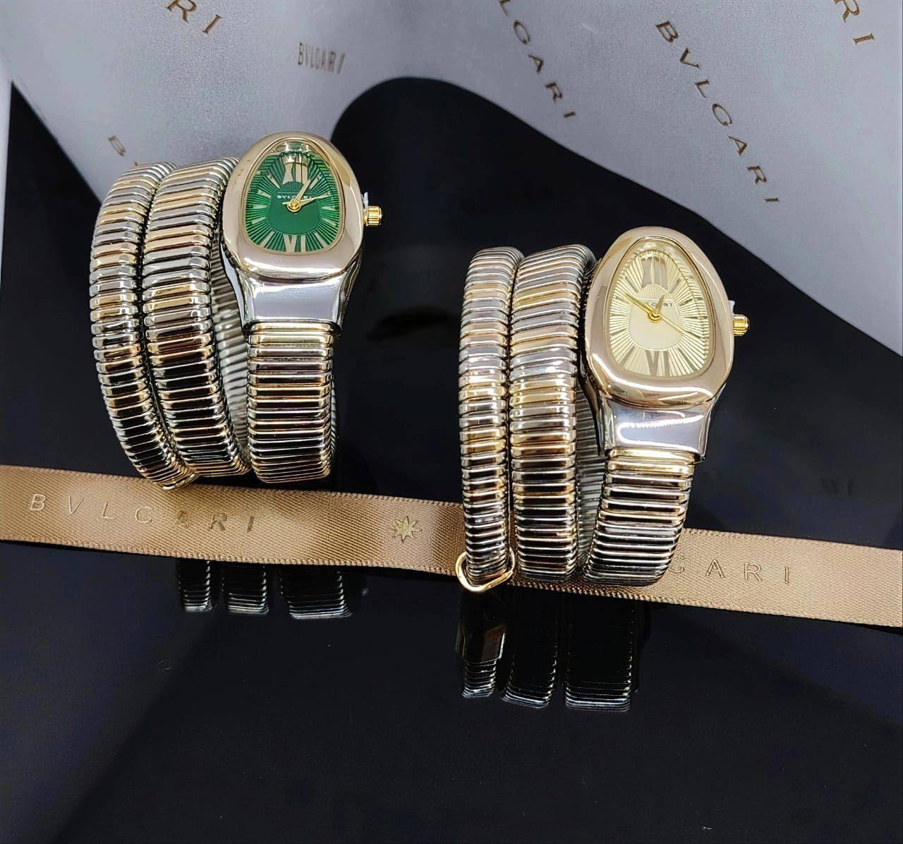 BVLGARI 🦋*
Watch ✨
good quality 💯
With normal boxes 📦
80 dhs❣️
With master box 📦 
105 dhs❣️

Zain216
♥️♥️♥️