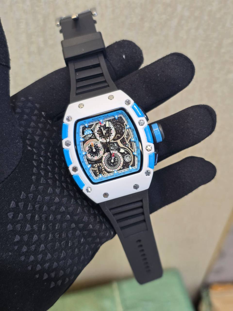 Richard mile
*Chronograph working*
120 dhs✅

Zain29
♥️♥️♥️